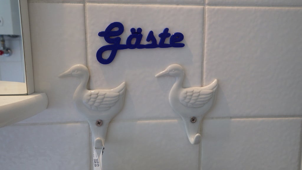 "Gäste" Handtuch-Schild