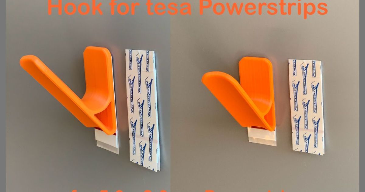 Hook for Tesa Powerstrips by dodasch | Download free STL model ...