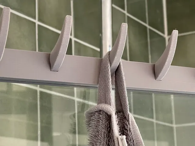 Towel hooks for shower door/wall