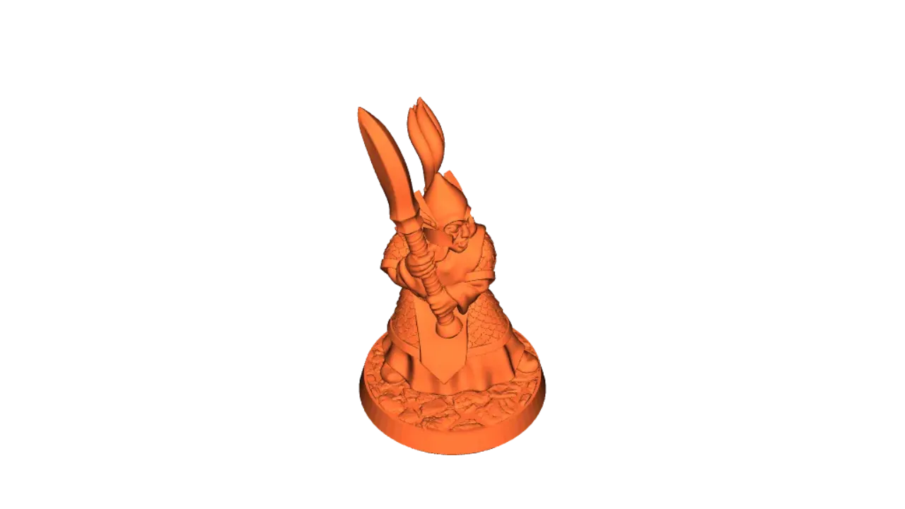 Elf warrior 28mm (supportless, FDM friendly) by Brite Minis Elf warrior 28mm (supportless, FDM friendly) by Brite Minis
