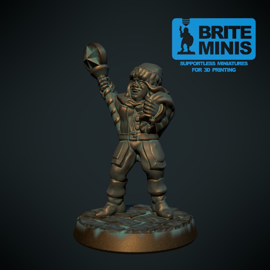Mrs Santa 28mm (Supportless, FDM friendly)