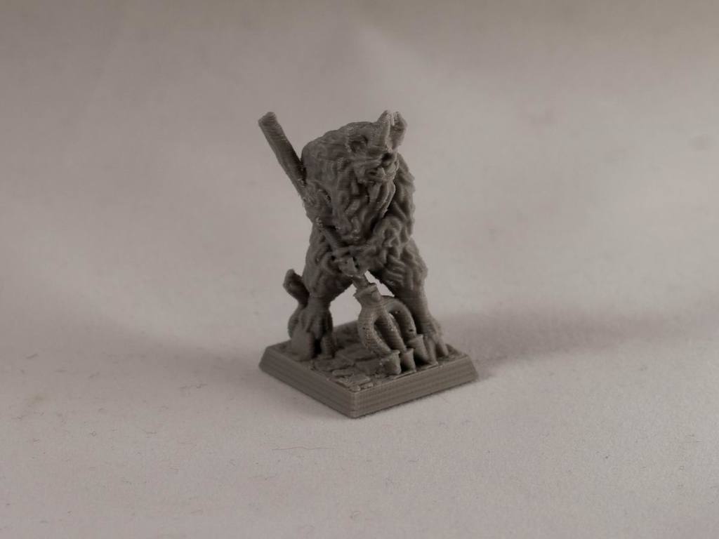 Devil with pitchfork  (supportless, FDM-friendly) — 2