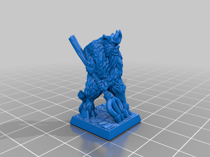 Devil with pitchfork  (supportless, FDM-friendly) — 4