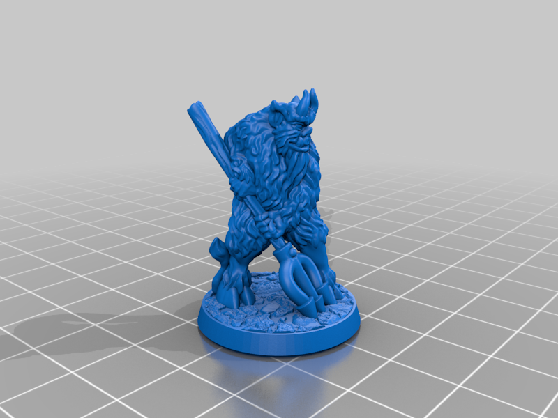 Devil with pitchfork  (supportless, FDM-friendly) — 5