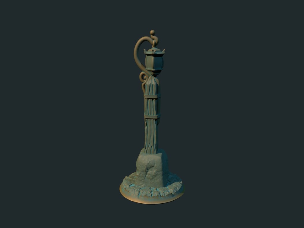 Street lamp (supportless, FDM friendly) — 2