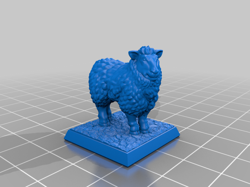 Miniatura 6 do modelo 3D Sheep  28mm (supportless, FDM friendly)