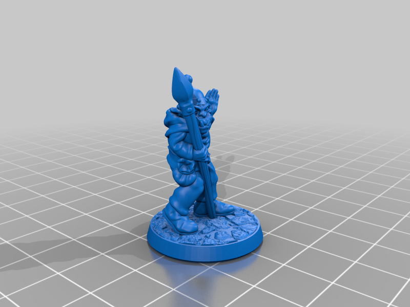 Orc with spear (supportless, FDM friendly) by Brite Minis | Download ...