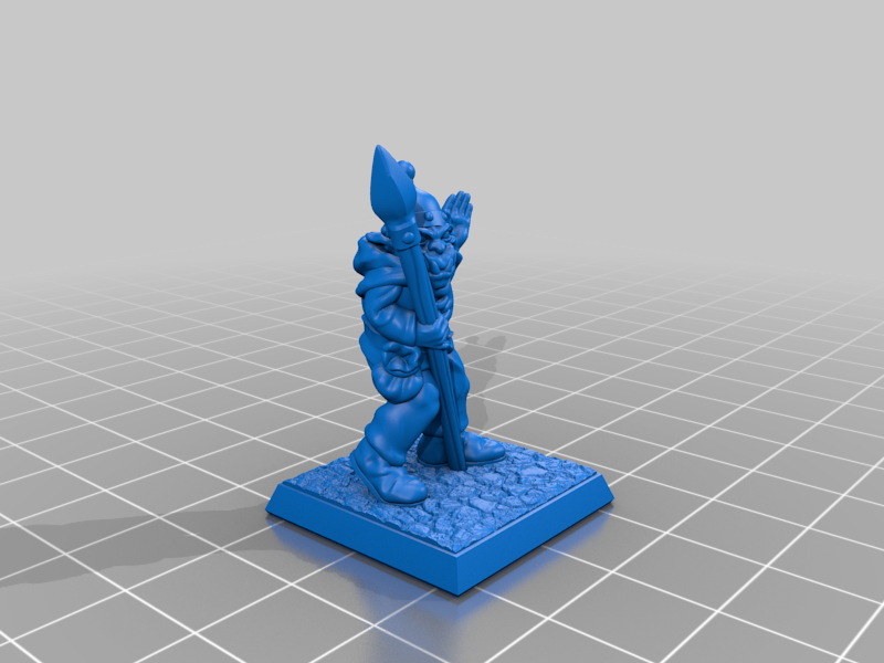 Orc with spear (supportless, FDM friendly) — 6
