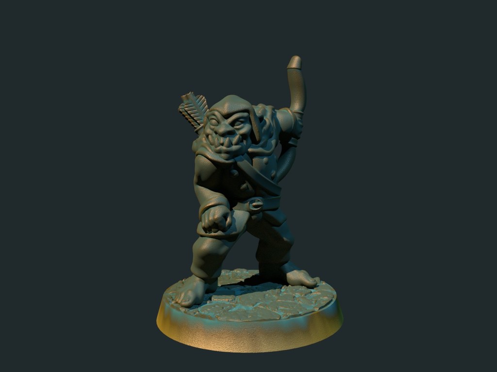 Orc scout/archer 28mm (supportless, FDM friendly)