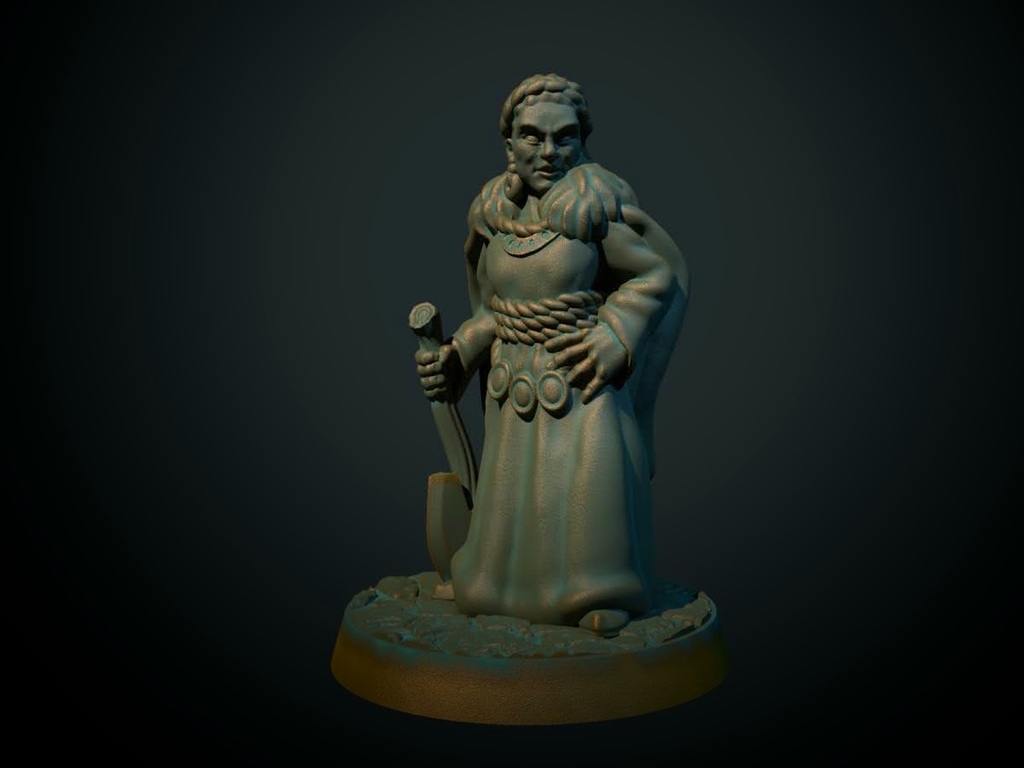 Norse Maiden 28mm (supportless, FDM friendly)