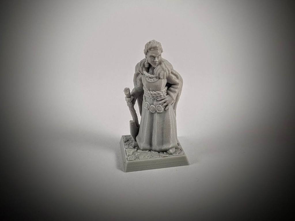Norse Maiden 28mm (supportless, FDM friendly) — 2
