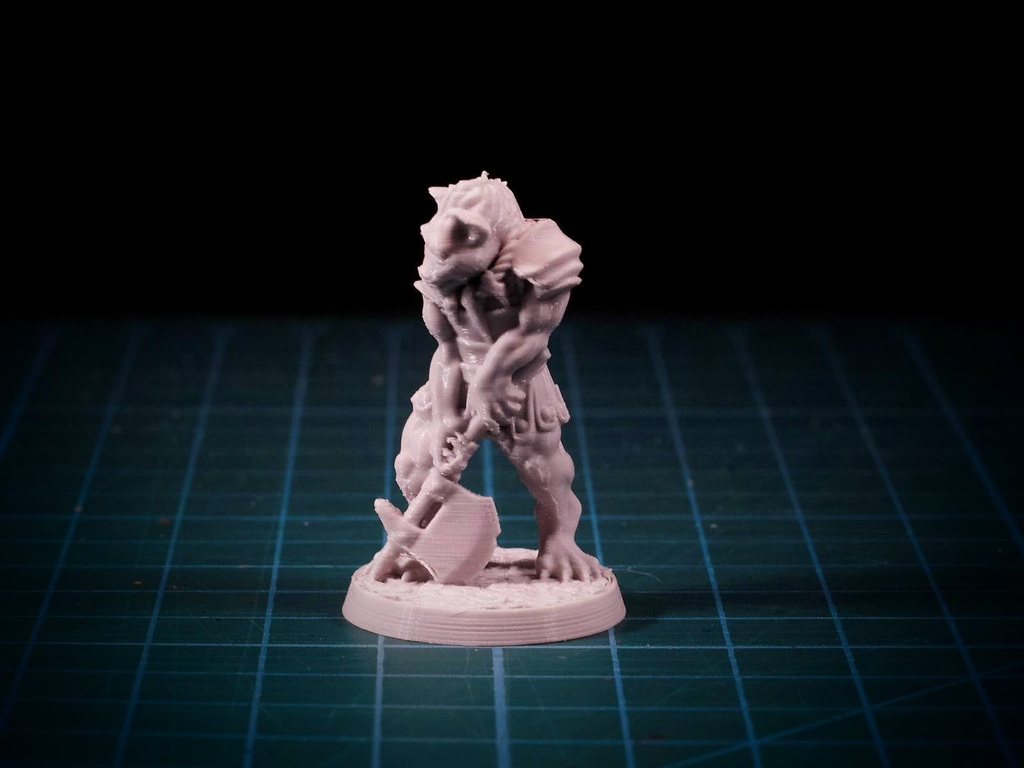 Gnoll 28mm (supportless, FDM friendly) — 3