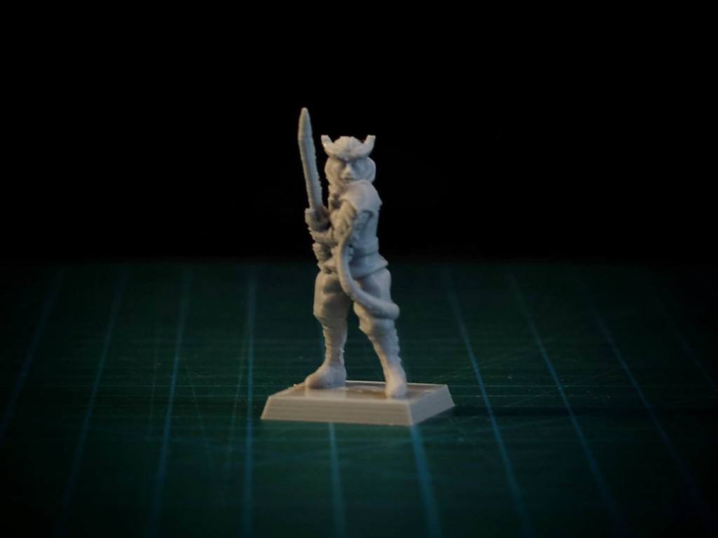 Tiefling female 28mm (no supports, FDM friendly) — 2