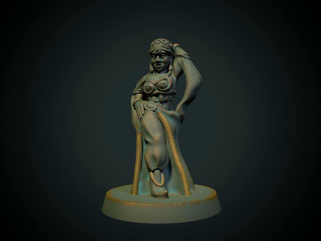 Oriental dancer 28mm (No supports, FDM friendly)