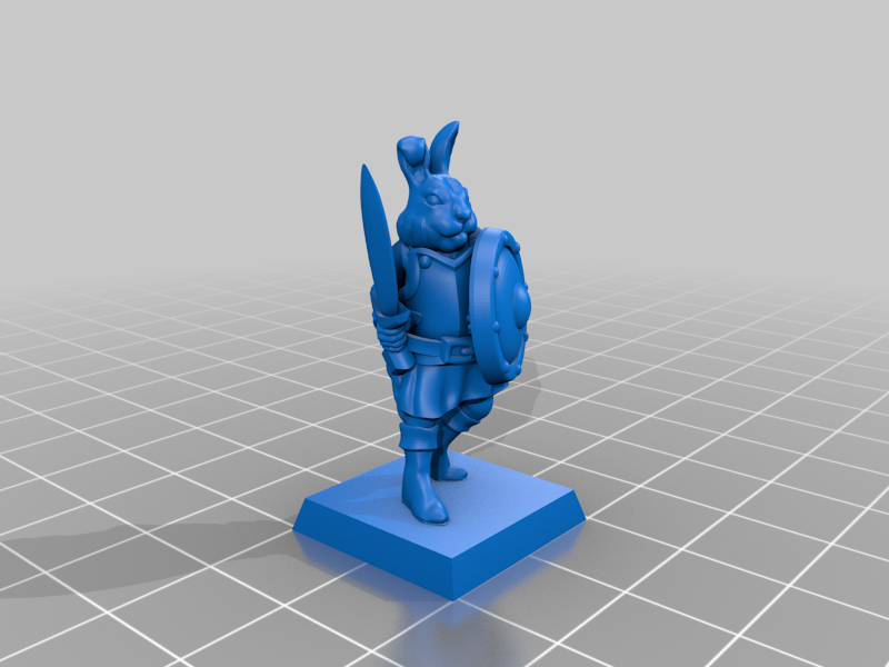 Easter Bunny Warrior  28mm (FDM, No supports needed) — 7