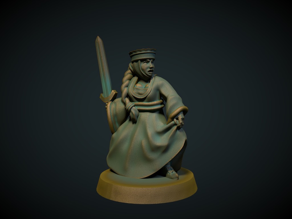 Warrior Maiden 28mm (No supports needed)