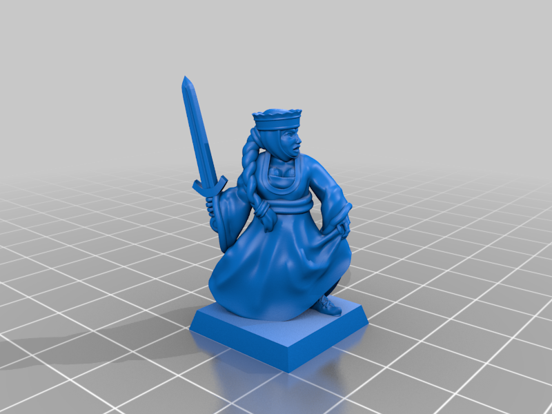 Warrior Maiden 28mm (No supports needed) — 4