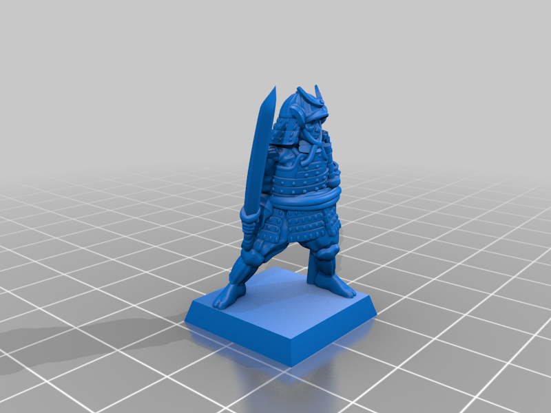 Samurai in armor 28mm (no supports needed) by Brite Minis | Download ...