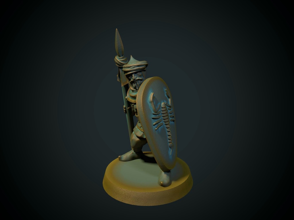 Saracen spearman 28mm (no supports needed) — 2