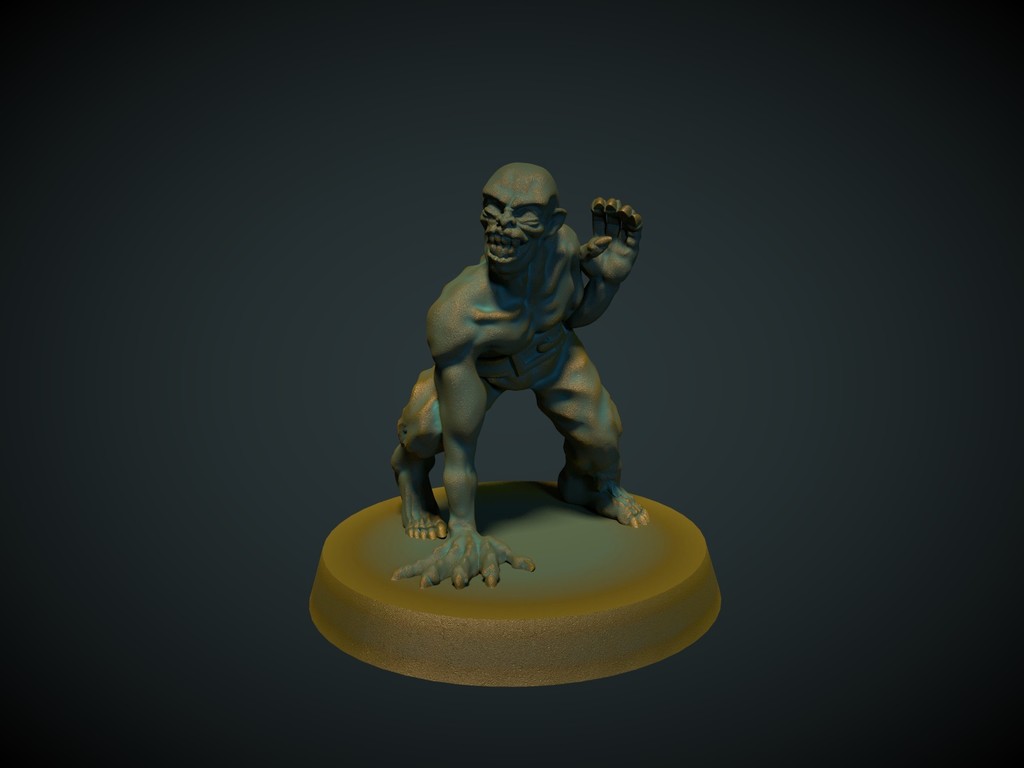 Ghoul 28mm (no supports needed) by Brite Minis | Download free STL ...