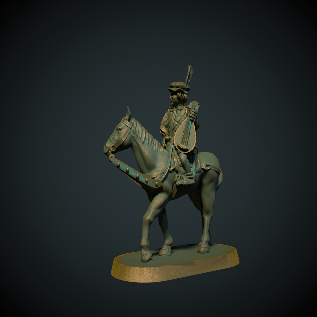 Mounted Bard 28mm (no supports needed)