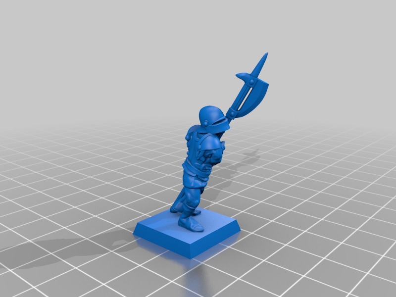 Halberdier 28mm (NO SUPPORTS) by Brite Minis | Download free STL model ...