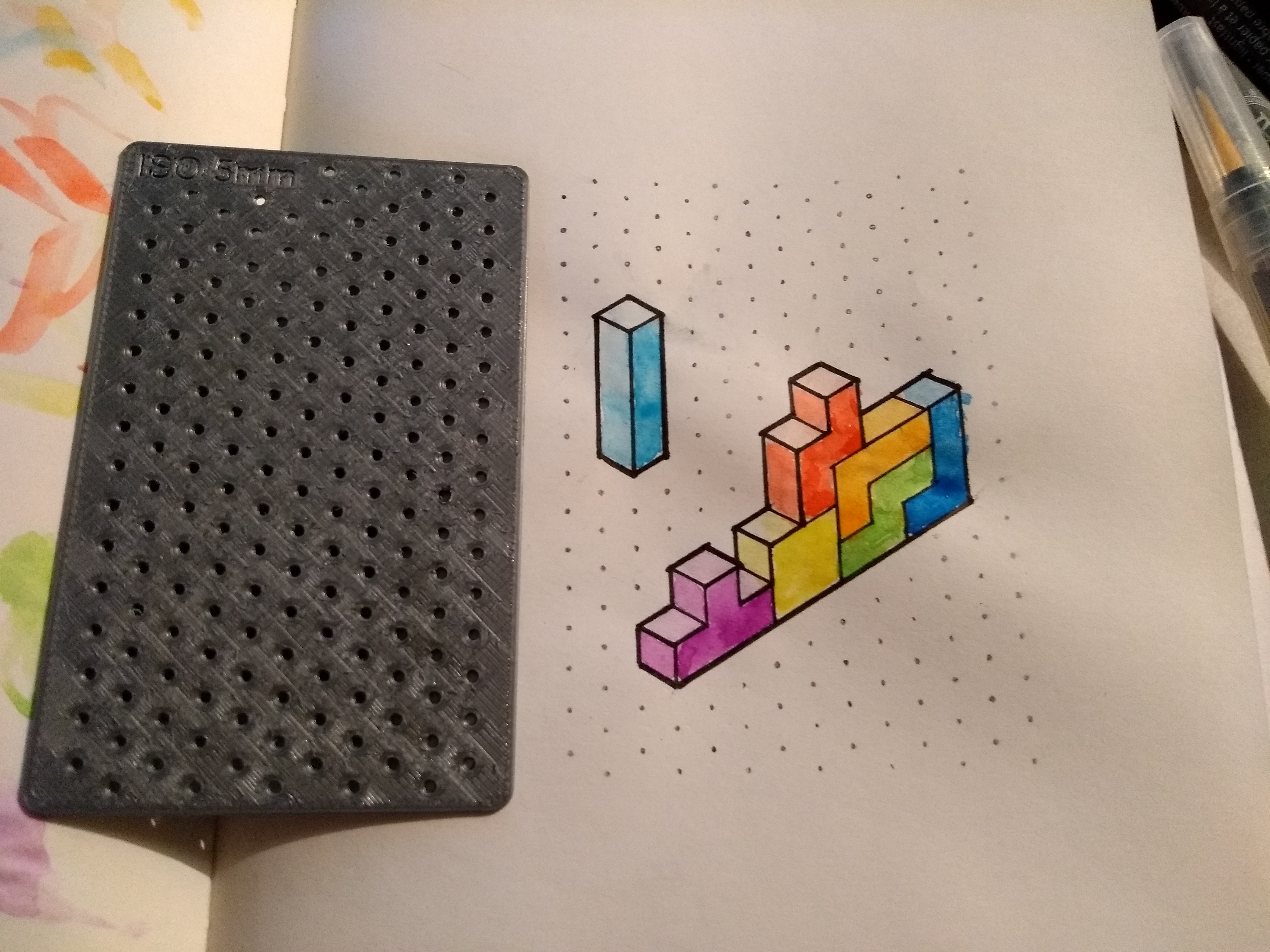 Miniatura 4 do modelo 3D Isometric Grid Pocket Templates