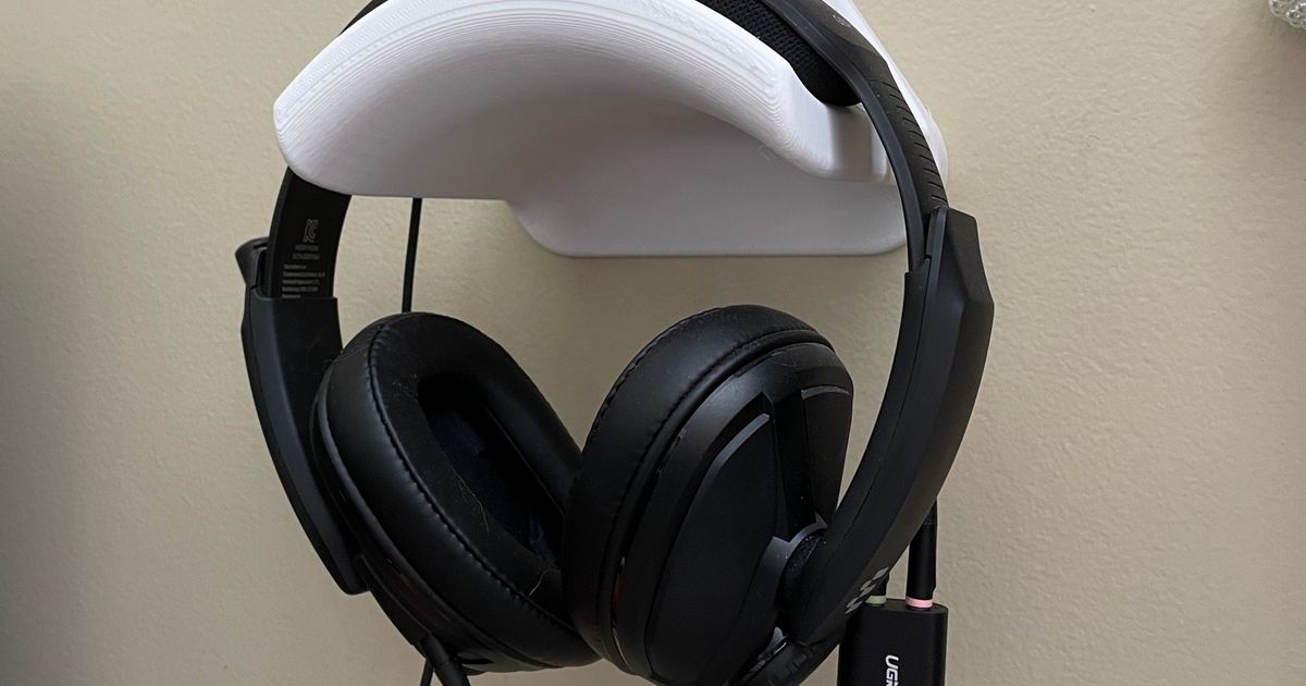 Headset wall mount by jmichaels Download free STL model