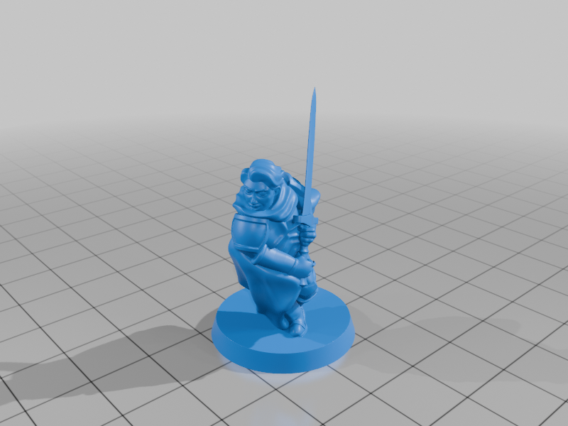 Human Paladin FDM supportless — miniatura 5