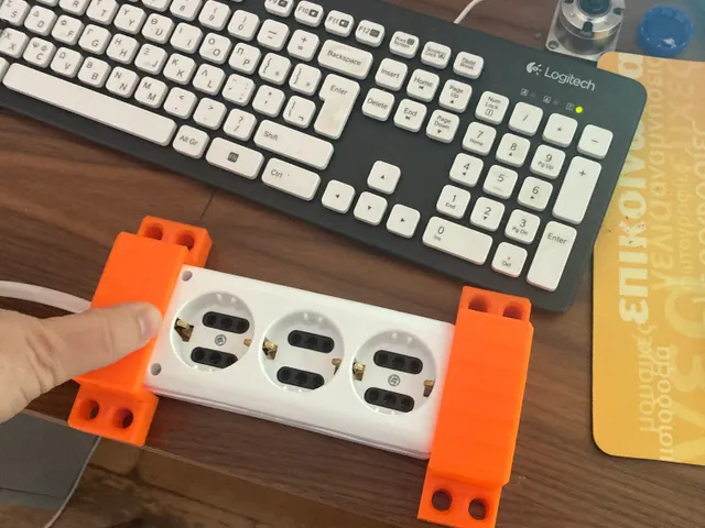Power strip wall holder