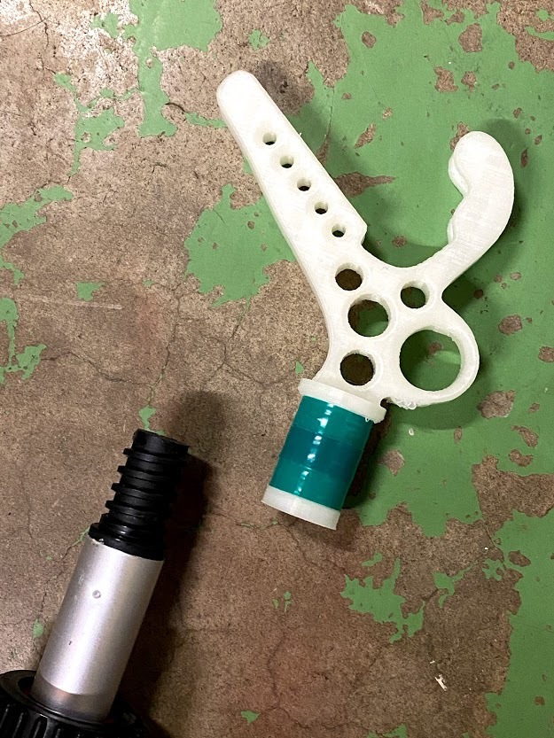 Rock Climbing Stick Clip with painter pole threads