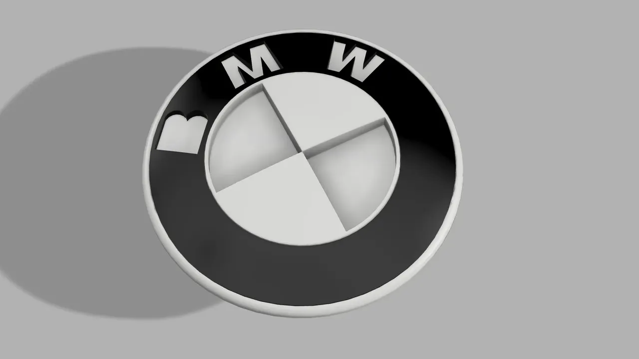 BMW Badge 82mm by Darius Curt, Download free STL model