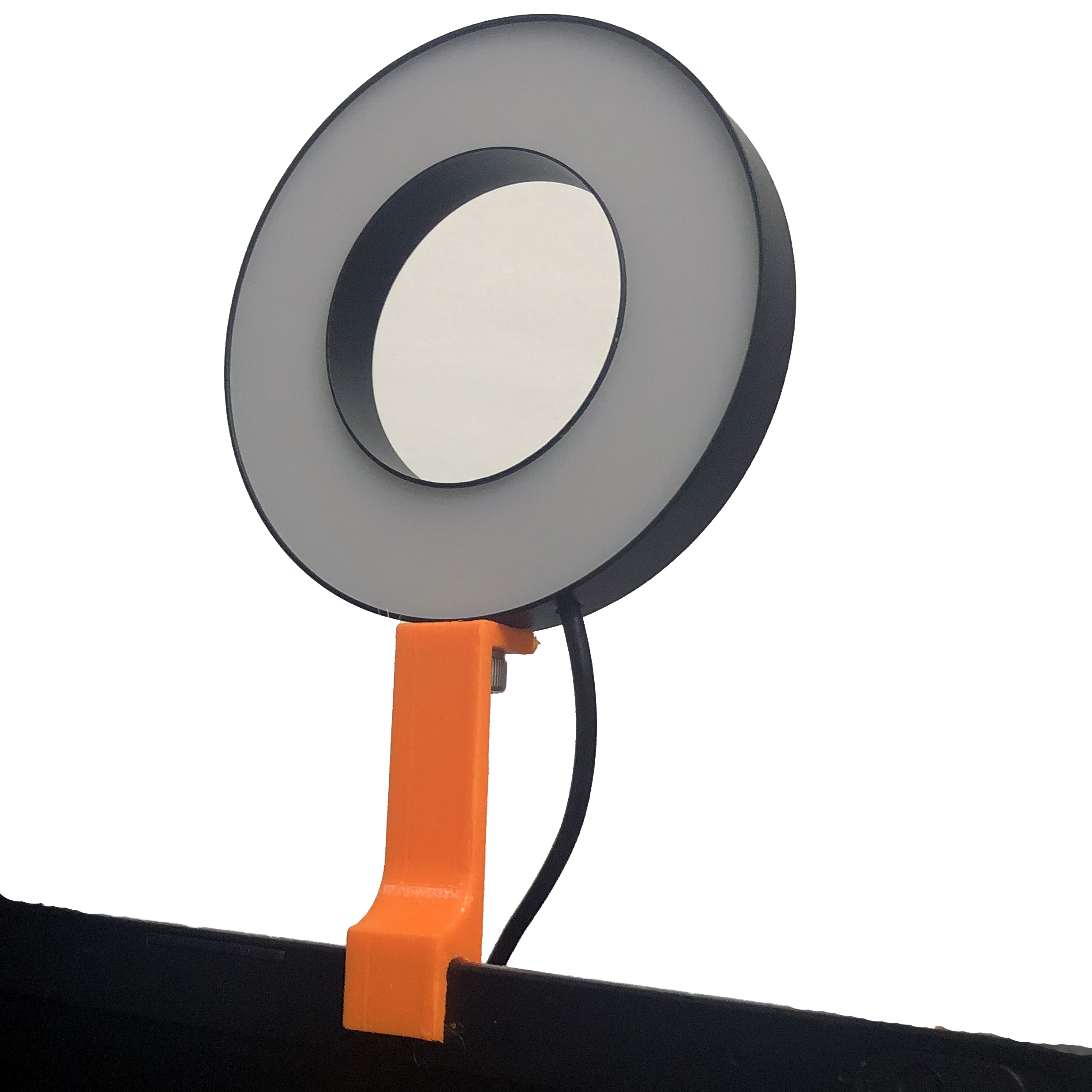 Simple ring-light holder for notebook