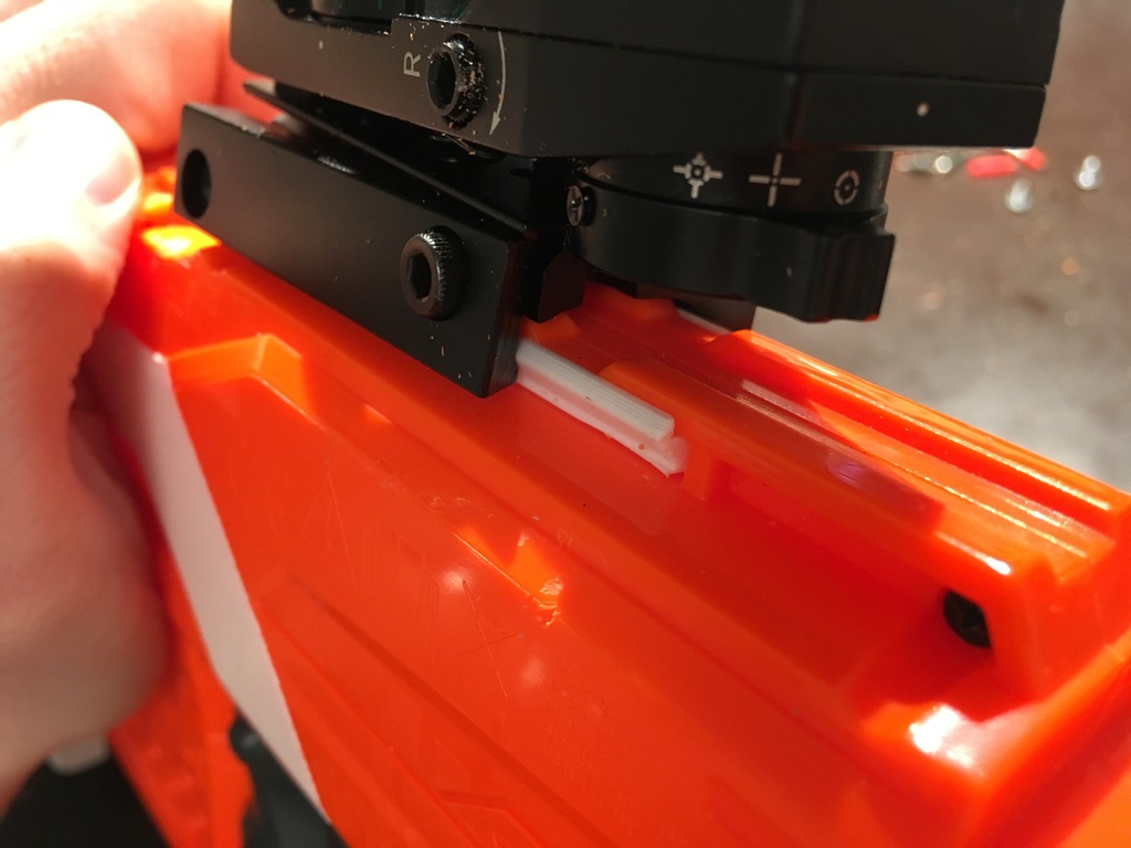 Slim Nerf Picatinny Rail Adapter by B0rax Download free STL model