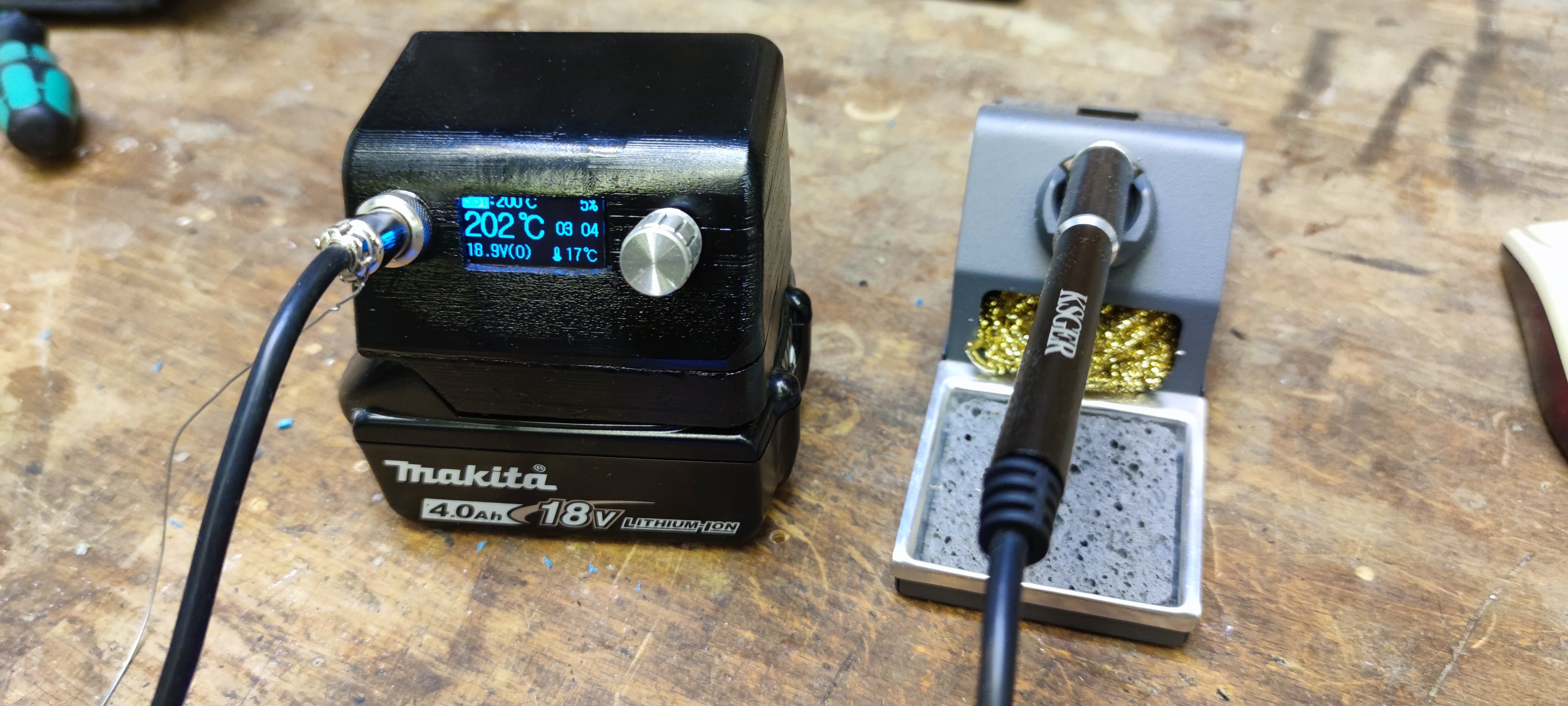 Makita 18V LXT battery T12 soldering station