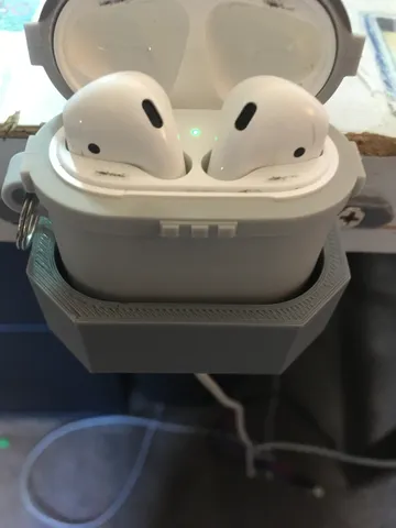 AirPods with case holder