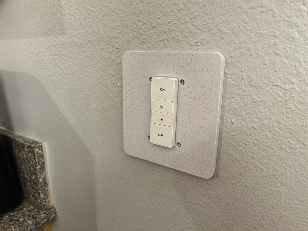 Philips Hue Dimmer Switch Plate to Cover Double Gang Electrical Box