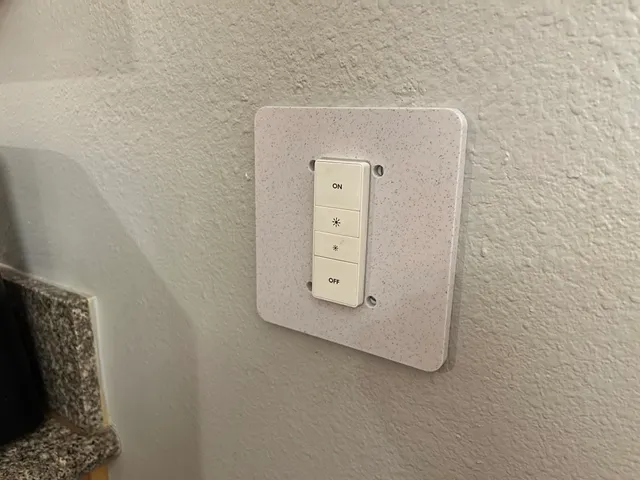 Philips Hue Dimmer Switch Plate to Cover Double Gang Electrical Box