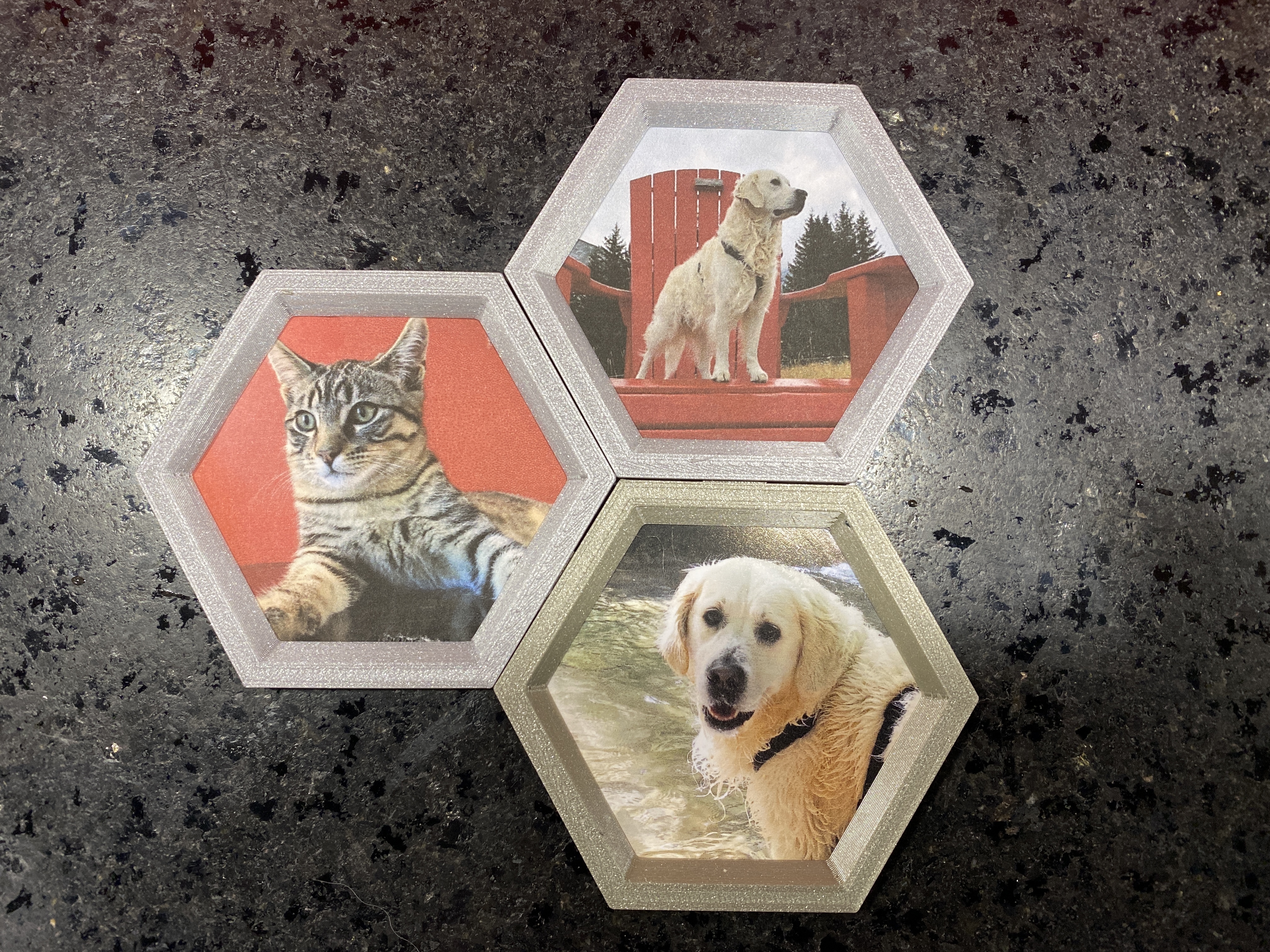 Modular hexagonal frame