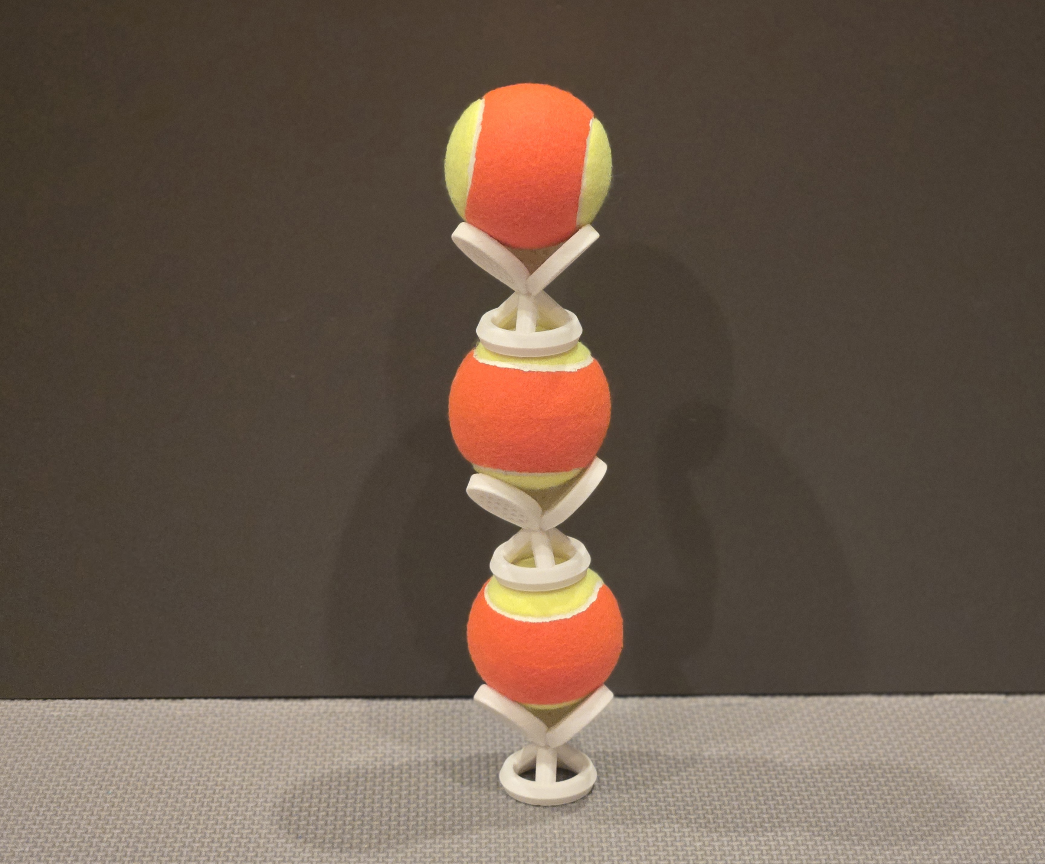 Triple Racquet Tennis Ball Holder Stand - Stackable — thumbnail 2