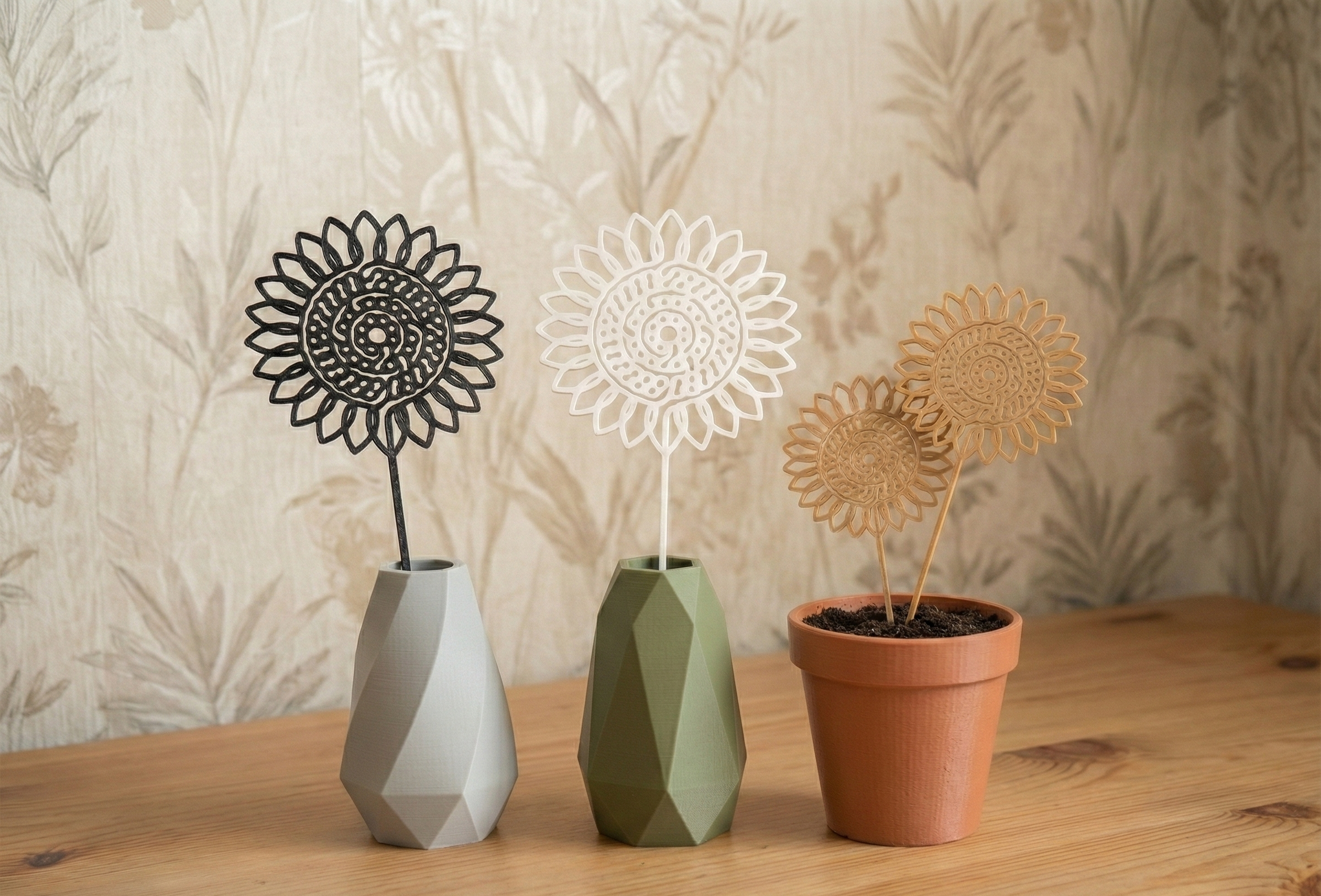 Sunflower Stake - Garden & Vase Decor