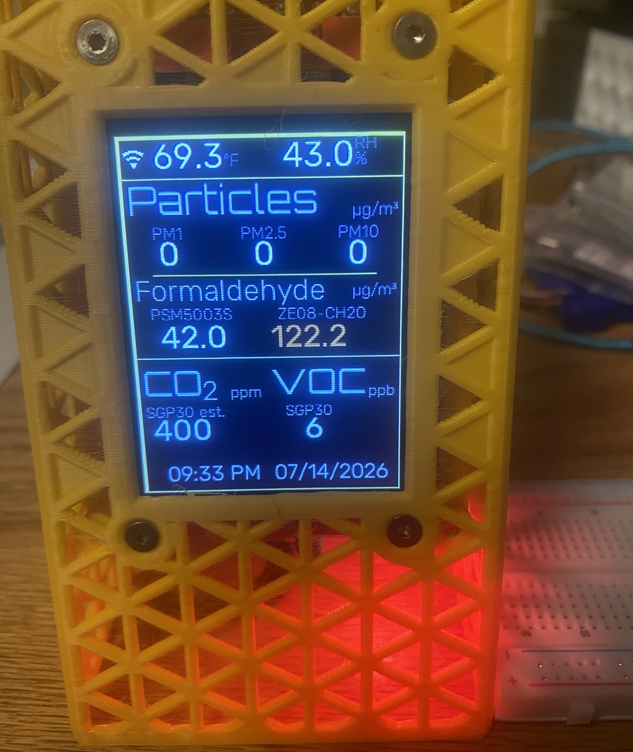 My 3D Printer Emission Sensor Array (Sensorbox v2)  Serial Carrier and Code Remix — thumbnail 3