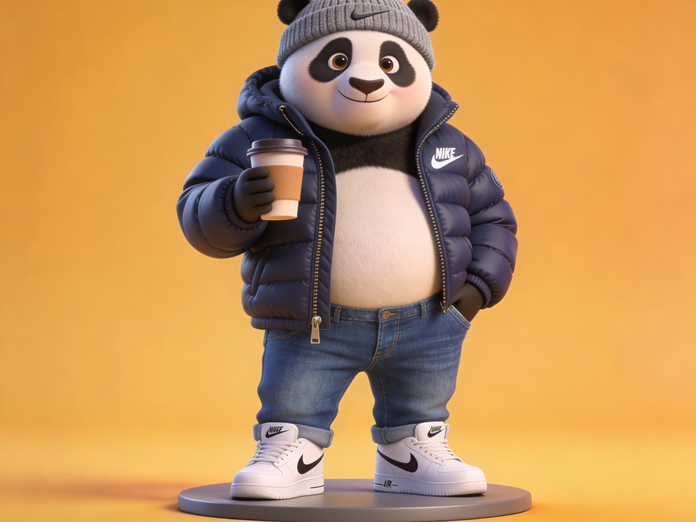Kung Fu Panda College Student Figurine — Desk Toy / Gift