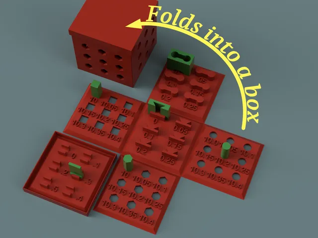 Clearance tolerance test for connectors / joints foldable into box
