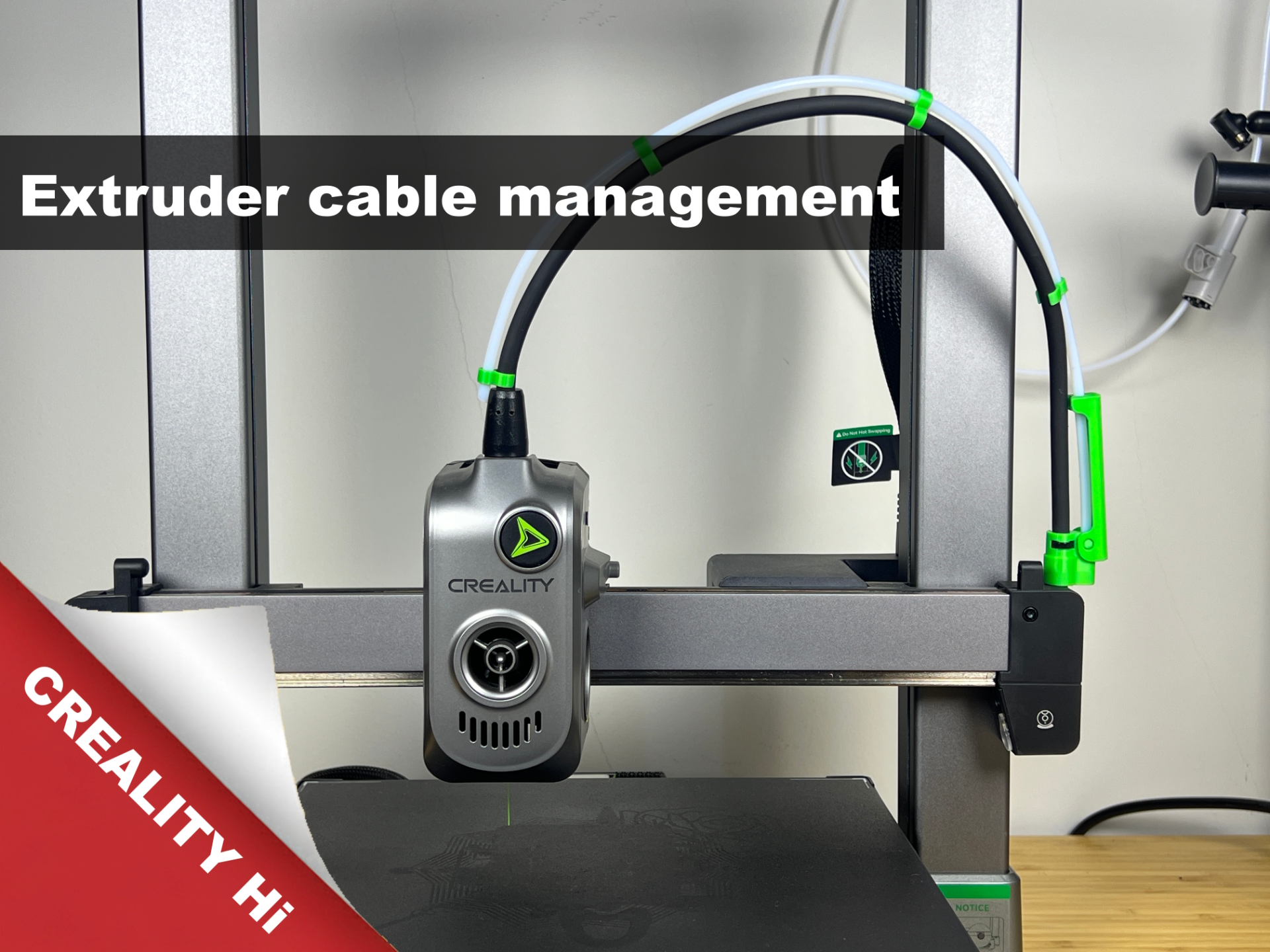 Creality Hi - Extruder Cable Management (No-Sag)