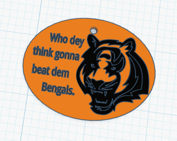 Cincinnati Bengals "Who Dey" Keychain