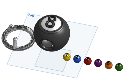 8 Ball Dice 3D model