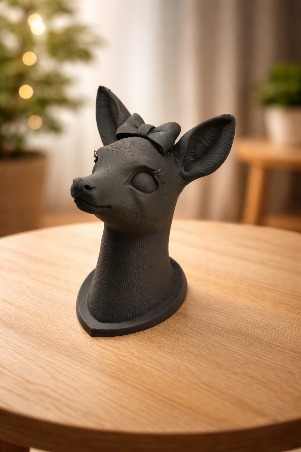 Elegant figurine of a roe deer with a bow 3D model by Josef Rambousek