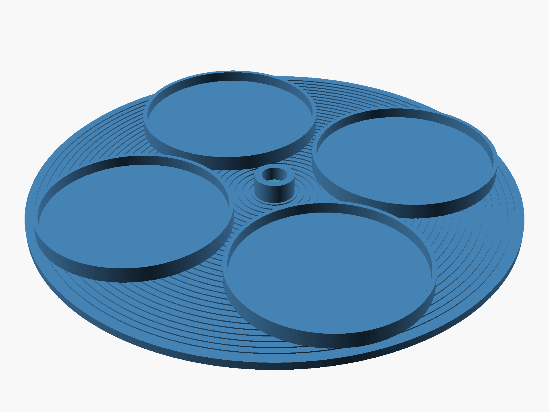 Lazy-Susan Drink Turntable — 4-cup, drop-in ball bearing