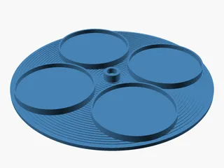 Lazy-Susan Drink Turntable — 4-cup, drop-in ball bearing